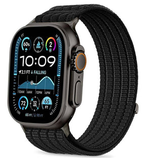 Текстилна Каишка за Apple Watch 44/ 45/ 46/ 49mm, Tech-Protect Nylon Sport Band, Черен