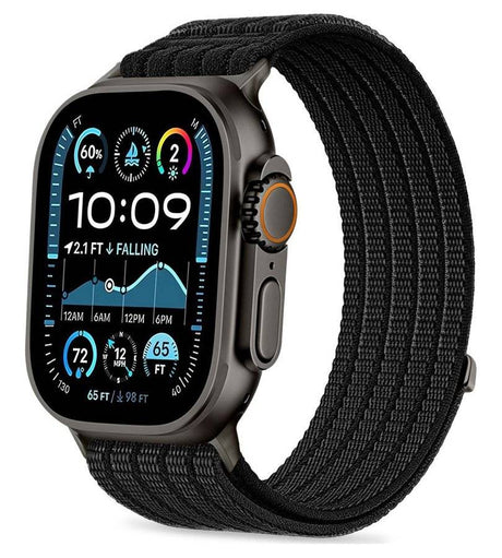 Текстилна Каишка за Apple Watch 44/ 45/ 46/ 49mm, Tech-Protect Nylon Sport Band, Черен