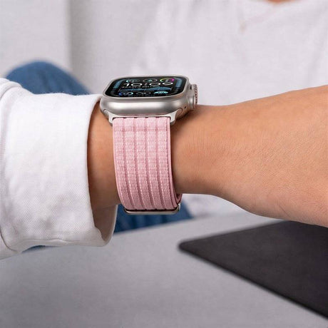 Текстилна Каишка за Apple Watch 44/ 45/ 46/ 49mm, Tech-Protect Nylon Sport Band, Розов (7)