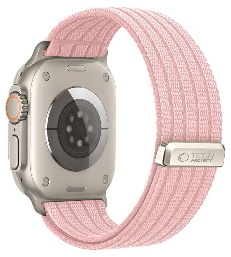 Текстилна Каишка за Apple Watch 44/ 45/ 46/ 49mm, Tech-Protect Nylon Sport Band, Розов (2)