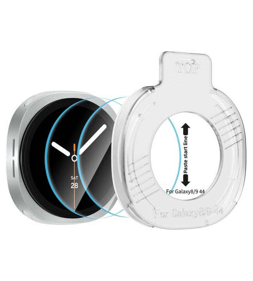 Стъклен Протектор за Samsung Watch 8/ 9 44mm, Tech-Protect Easy Set+ Glass 2бр., Прозрачен (8)