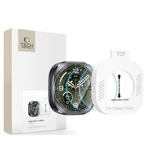 Стъклен Протектор за Samsung Watch Ultra 2 47mm, Tech-Protect Easy Set+ Glass 2бр., Прозрачен