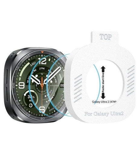 Стъклен Протектор за Samsung Watch Ultra 2 47mm, Tech-Protect Easy Set+ Glass 2бр., Прозрачен (8)