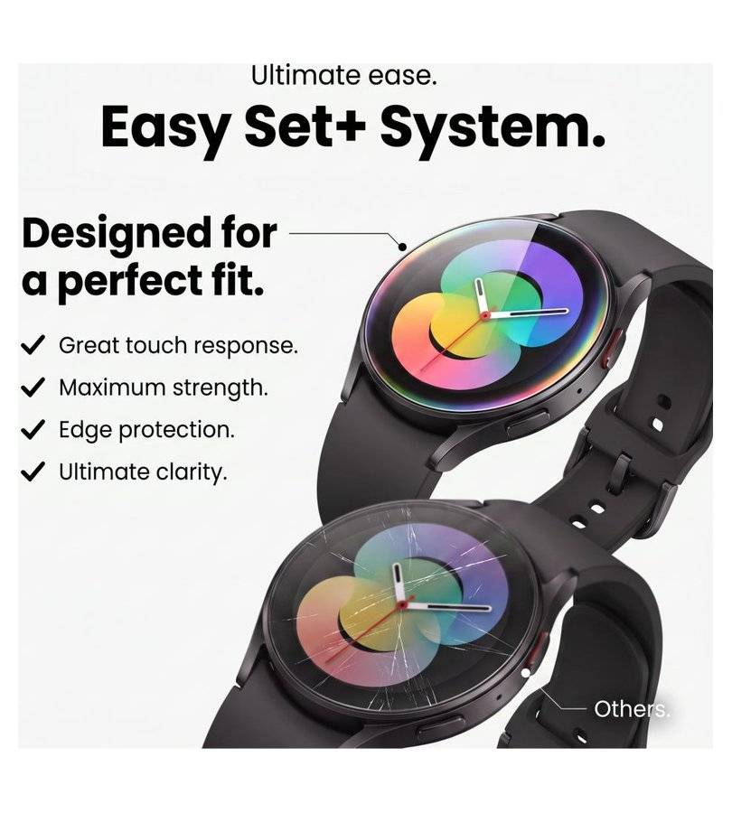 Стъклен Протектор за Samsung Watch 8/ 9 40mm, Tech-Protect Easy Set+ Glass 2бр., Прозрачен (14)