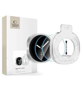 Стъклен Протектор за Samsung Watch 8/ 9 44mm, Tech-Protect Easy Set+ Glass 2бр., Прозрачен