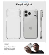 Противоударен Калъф за iPhone 17 Pro Max, Spigen Ultra Hybrid Case, Прозрачен (5)