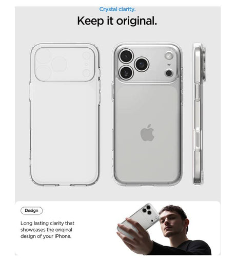 Противоударен Калъф за iPhone 17 Pro Max, Spigen Ultra Hybrid Case, Прозрачен (5)