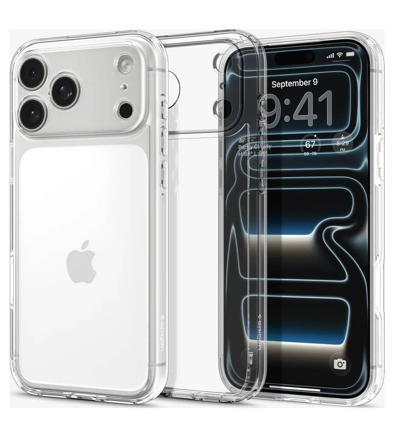 Противоударен Калъф за iPhone 17 Pro Max, Spigen Ultra Hybrid Case, Прозрачен