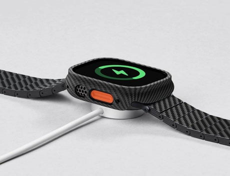 Карбонов Калъф за Apple Watch 11/10 46mm, Pitaka Air Case Black/Grey Twiil, Черен (7)