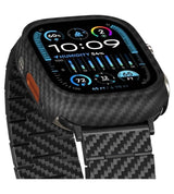 Карбонов Калъф за Apple Watch 11/10 46mm, Pitaka Air Case Black/Grey Twiil, Черен (6)