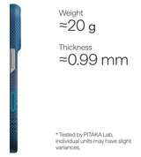Magsafe Калъф за iPhone 18 Pro/ 17 Pro, Pitaka Edge Case Moonrise2.0 1001 Nights Midnight-01, Син (5)