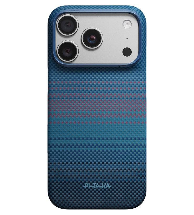 Magsafe Калъф за iPhone 18 Pro/ 17 Pro, Pitaka Edge Case Moonrise2.0 1001 Nights Midnight-01, Син (2)