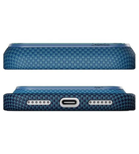 Magsafe Калъф за iPhone 18 Pro/ 17 Pro, Pitaka Edge Case Moonrise2.0 1001 Nights Midnight-01, Син (4)