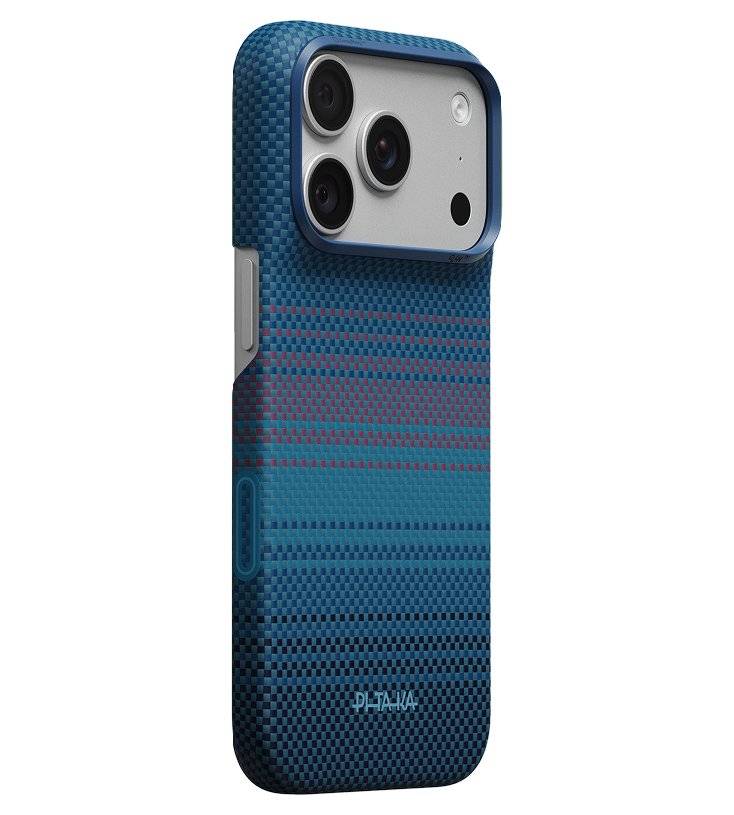 Magsafe Калъф за iPhone 18 Pro/ 17 Pro, Pitaka Edge Case Moonrise2.0 1001 Nights Midnight-01, Син