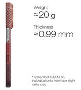 Magsafe Калъф за iPhone 18 Pro/ 17 Pro, Pitaka Edge Case Over the Horizon2.0 Autumn Dusk-03, Червен (5)
