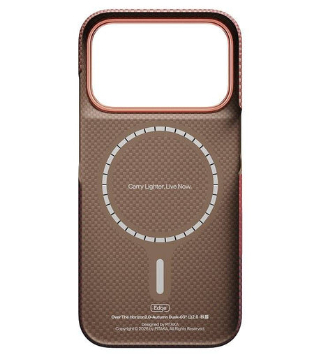Magsafe Калъф за iPhone 18 Pro/ 17 Pro, Pitaka Edge Case Over the Horizon2.0 Autumn Dusk-03, Червен (3)