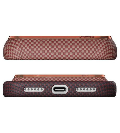 Magsafe Калъф за iPhone 18 Pro/ 17 Pro, Pitaka Edge Case Over the Horizon2.0 Autumn Dusk-03, Червен (4)