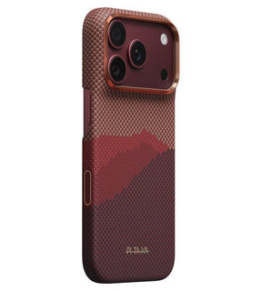 Magsafe Калъф за iPhone 18 Pro/ 17 Pro, Pitaka Edge Case Over the Horizon2.0 Autumn Dusk-03, Червен