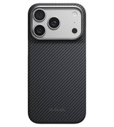Magsafe Калъф за iPhone 18 Pro/ 17 Pro, Pitaka Edge Case Black/Grey, Черен (2)