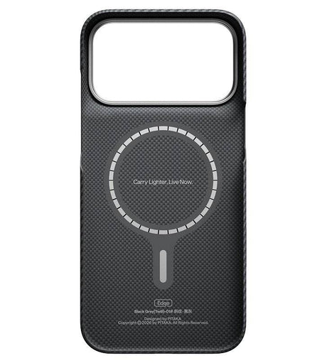 Magsafe Калъф за iPhone 18 Pro/ 17 Pro, Pitaka Edge Case Black/Grey, Черен (3)