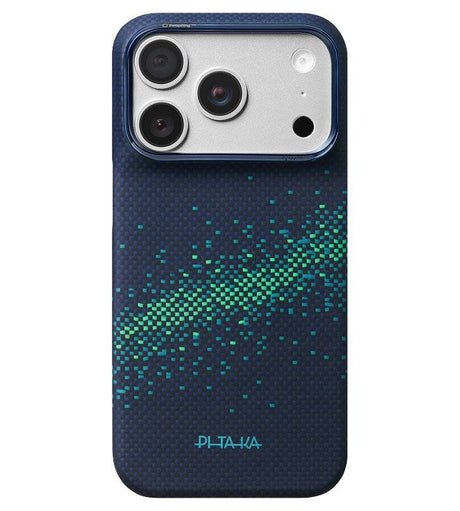 Magsafe Калъф за iPhone 18 Pro/ 17 Pro, Pitaka Edge Case Milky Way Galaxy2.0 Nearfield Blue-01, Син (2)
