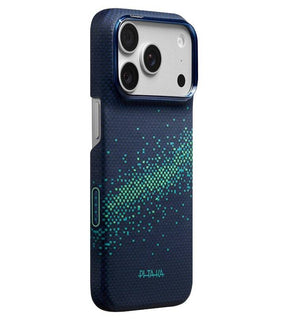 Magsafe Калъф за iPhone 18 Pro/ 17 Pro, Pitaka Edge Case Milky Way Galaxy2.0 Nearfield Blue-01, Син