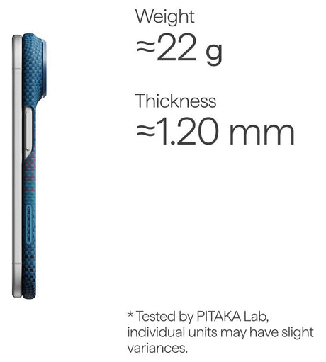 Magsafe Калъф за iPhone Duo, Pitaka Edge Case Moonrise2.0 1001 Nights Midnight-01, Син (4)