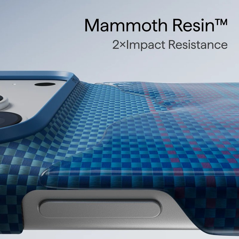 Magsafe Калъф за iPhone Duo, Pitaka Edge Case Moonrise2.0 1001 Nights Midnight-01, Син (6)