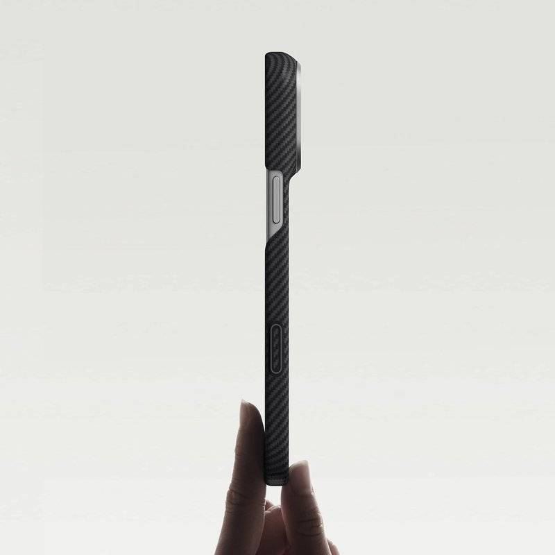 Magsafe Калъф за iPhone 18 Pro/ 17 Pro, Pitaka Edge Case Black/Grey, Черен (6)