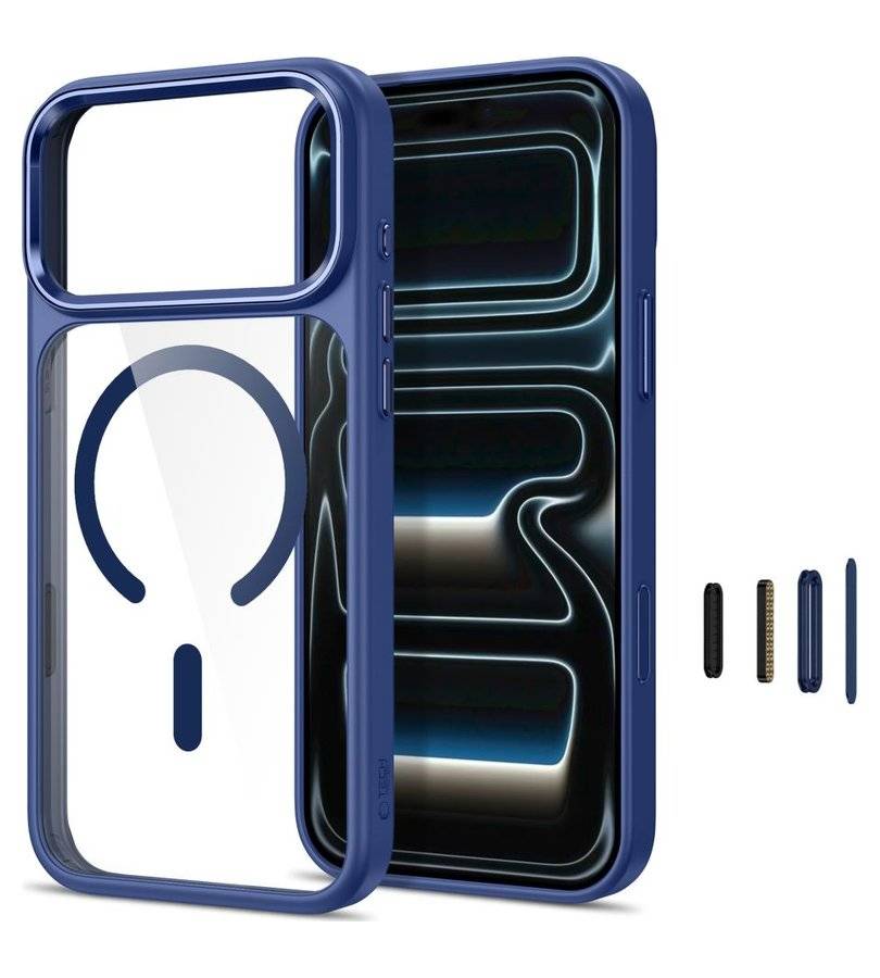Magsafe Калъф за iPhone 17, Tech-Protect MagMat Clear Case, Черен (2)