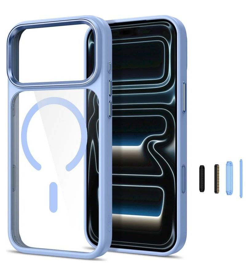 Magsafe Калъф за iPhone 17, Tech-Protect MagMat Clear Case, Черен (2)