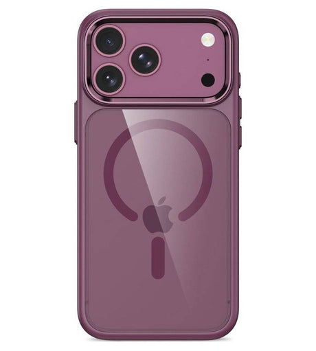 Magsafe Калъф за iPhone 18 Pro/ 17 Pro, Tech-Protect MagMat CC Clear Case, Бордо (3)