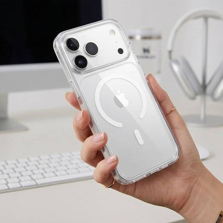Magsafe Калъф за iPhone 18 Pro Max/ 17 Pro Max, Tech-Protect Flexair Hybrid Clear CC Case, Прозрачен (7)
