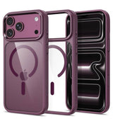 Magsafe Калъф за iPhone 18 Pro/ 17 Pro, Tech-Protect MagMat CC Clear Case, Бордо