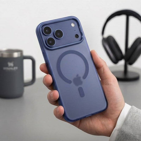 Magsafe Тънък Калъф за iPhone 18 Pro/ iPhone 17 Pro, Tech-Protect MagZero Case, Тъмно Син (5)