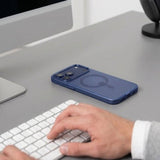 Magsafe Тънък Калъф за iPhone 18 Pro Max/ iPhone 17 Pro Max, Tech-Protect MagZero Case, Тъмно Син (7)