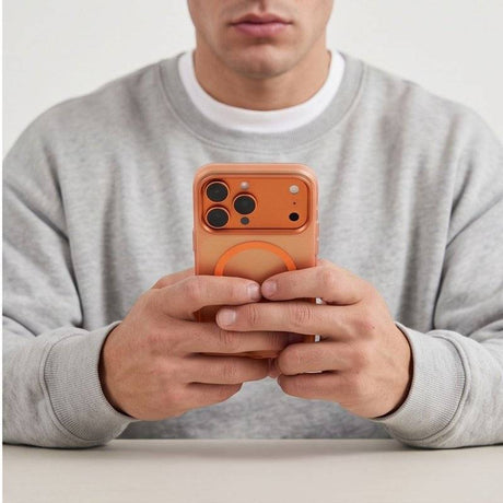 Magsafe Тънък Калъф за iPhone 18 Pro/ iPhone 17 Pro, Tech-Protect MagZero Case, Оранжев (6)
