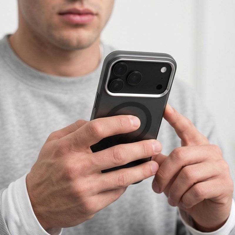 Magsafe Тънък Калъф за iPhone 18 Pro Max/ iPhone 17 Pro Max, Tech-Protect MagZero Case, Черен (8)