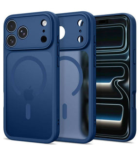 Magsafe Калъф за iPhone 18 Pro Max/ 17 Pro Max, Tech-Protect BasicMag Matte Case, Тъмно Син