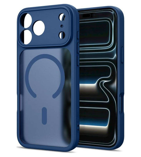 Magsafe Калъф за iPhone 18 Pro Max/ 17 Pro Max, Tech-Protect BasicMag Matte Case, Тъмно Син (2)