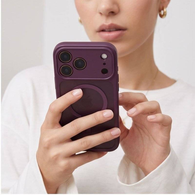 Magsafe Калъф за iPhone 18 Pro Max/ 17 Pro Max, Tech-Protect BasicMag Matte Case, Бордо (7)