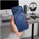 Magsafe Калъф за iPhone 18 Pro Max/ 17 Pro Max, Tech-Protect BasicMag Matte Case, Тъмно Син (9)