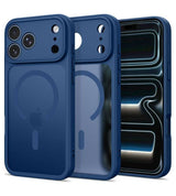 Magsafe Калъф за iPhone 18 Pro/ 17 Pro, Tech-Protect BasicMag Matte Case, Тъмно Син