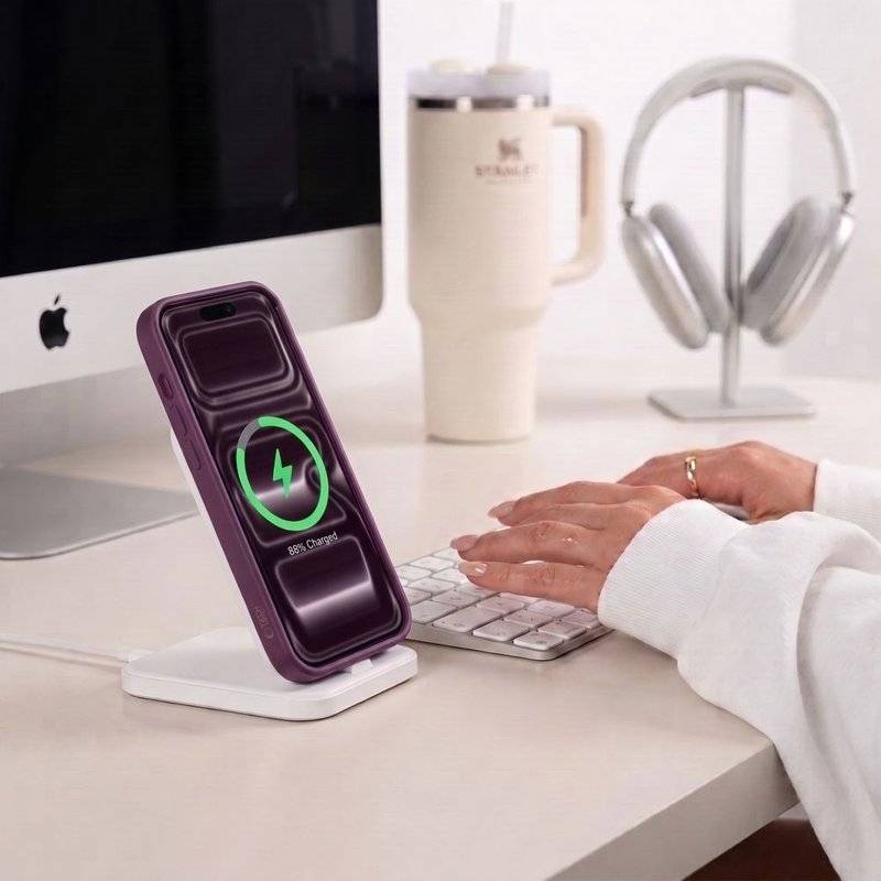 Magsafe Калъф за iPhone 18 Pro/ 17 Pro, Tech-Protect BasicMag Matte Case, Бордо (6)