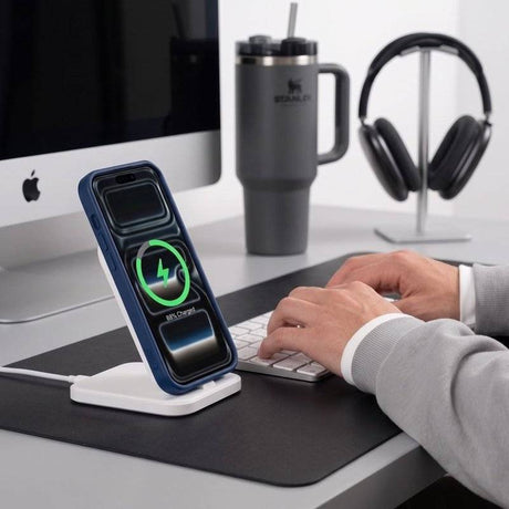 Magsafe Калъф за iPhone 18 Pro/ 17 Pro, Tech-Protect BasicMag Matte Case, Тъмно Син (6)