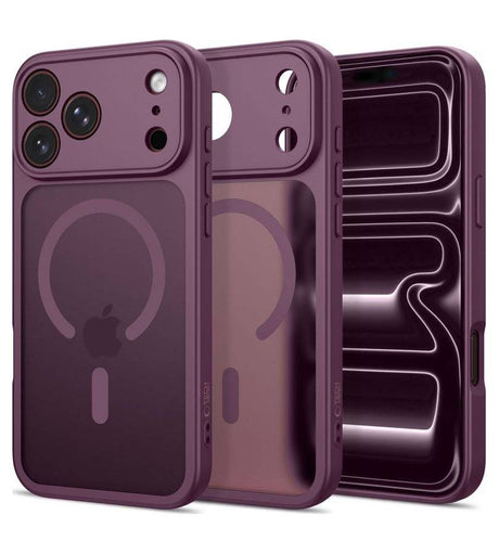 Magsafe Калъф за iPhone 18 Pro/ 17 Pro, Tech-Protect BasicMag Matte Case, Бордо