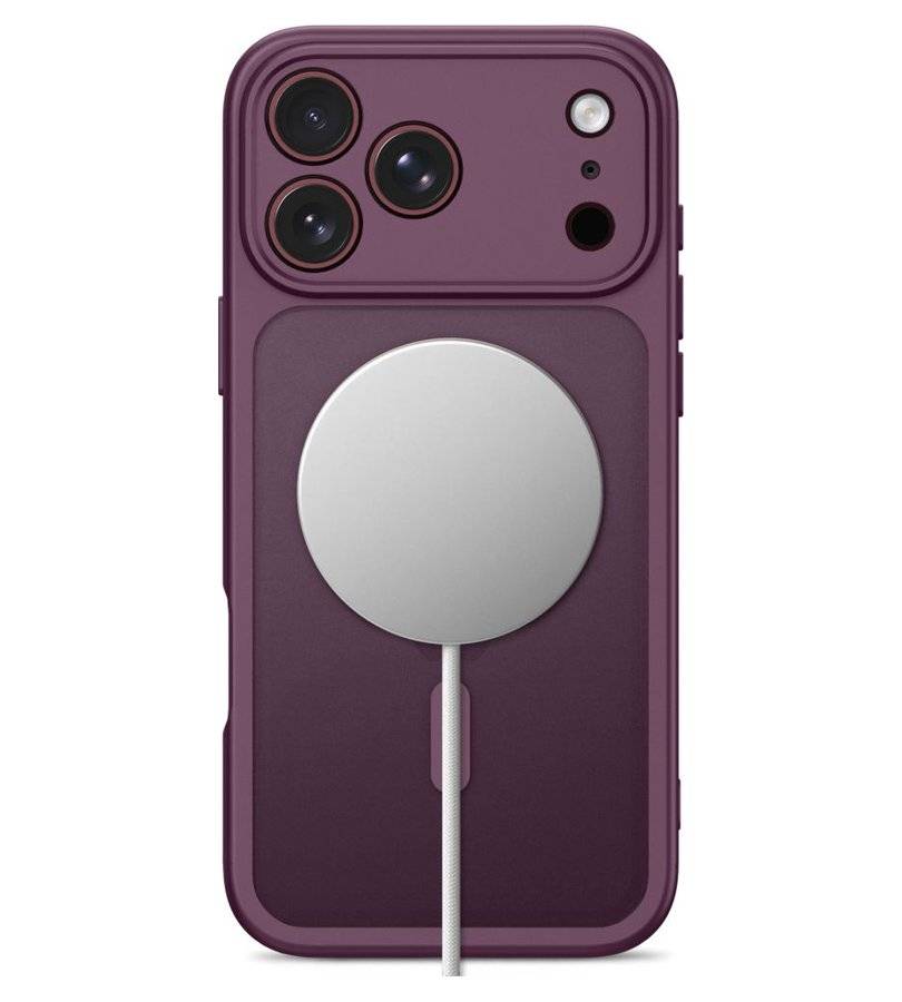 Magsafe Калъф за iPhone 18 Pro/ 17 Pro, Tech-Protect BasicMag Matte Case, Бордо (3)