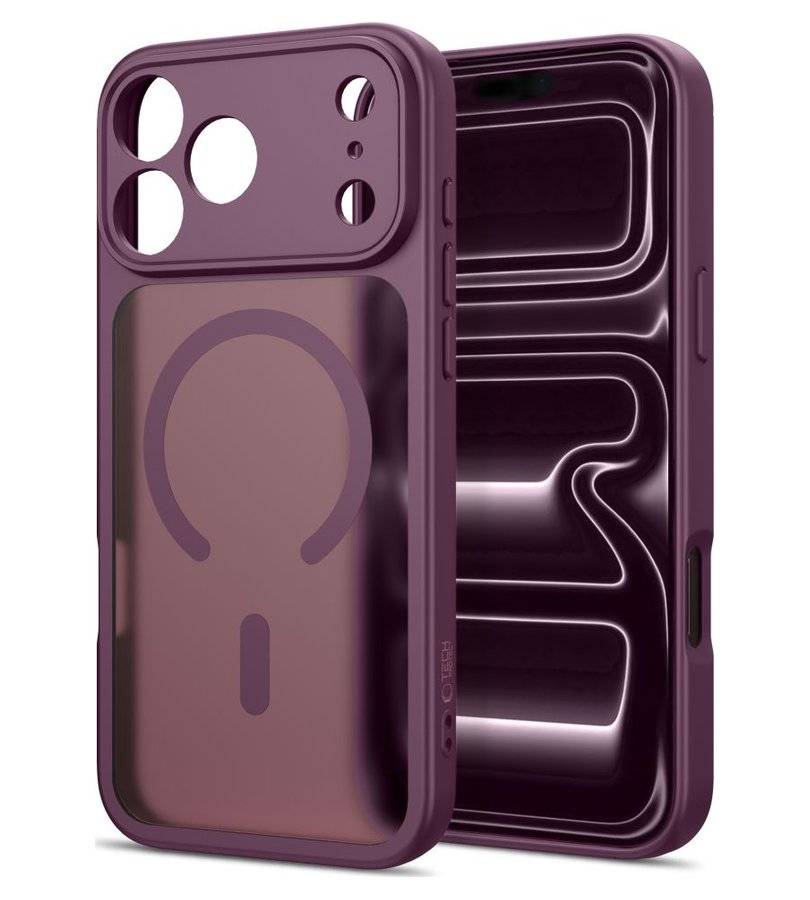 Magsafe Калъф за iPhone 18 Pro/ 17 Pro, Tech-Protect BasicMag Matte Case, Бордо (2)