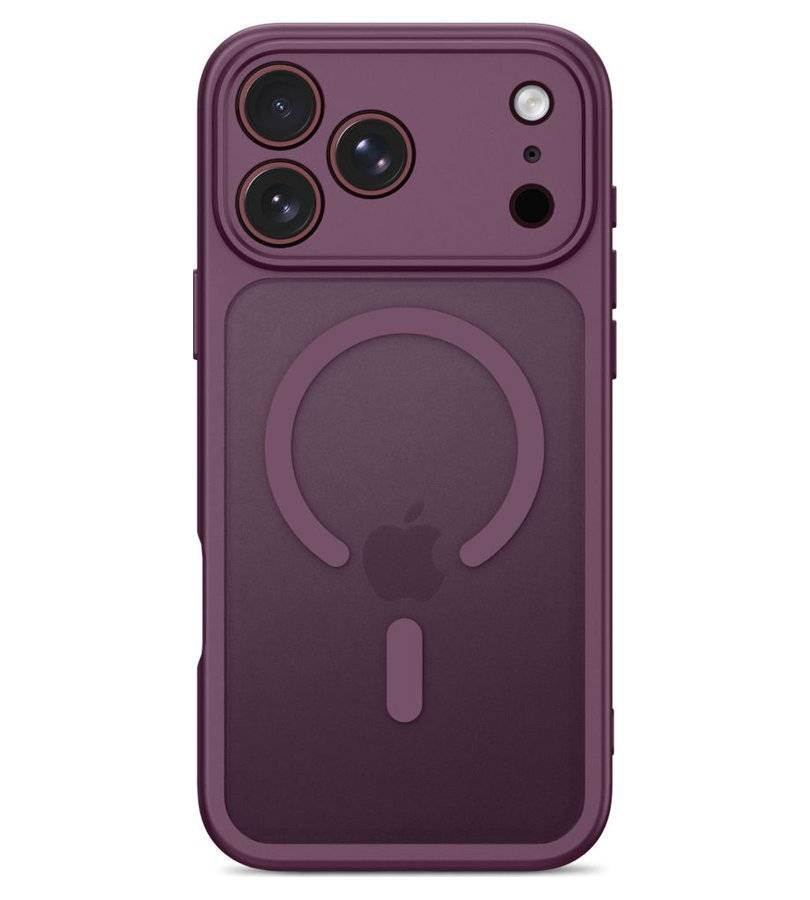Magsafe Калъф за iPhone 18 Pro/ 17 Pro, Tech-Protect BasicMag Matte Case, Бордо (4)