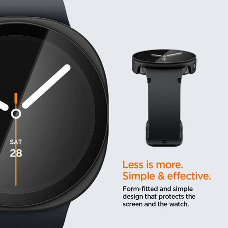 Калъф с Протектор за Samsung Watch 8/ 9 44mm, Spigen Thin Fit 360 Case, Черен (8)